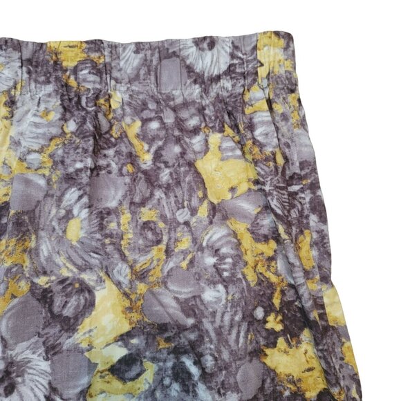 Talbot's Floral Skirt Petite Woman's Pencil Mini Grey Yellow Size 14P JJ1523 - Picture 4 of 8
